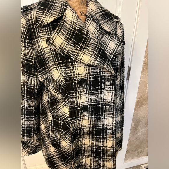 MODA Victoria’s Secret Plaid Peacoat Jacket large - Picture 5 of 7